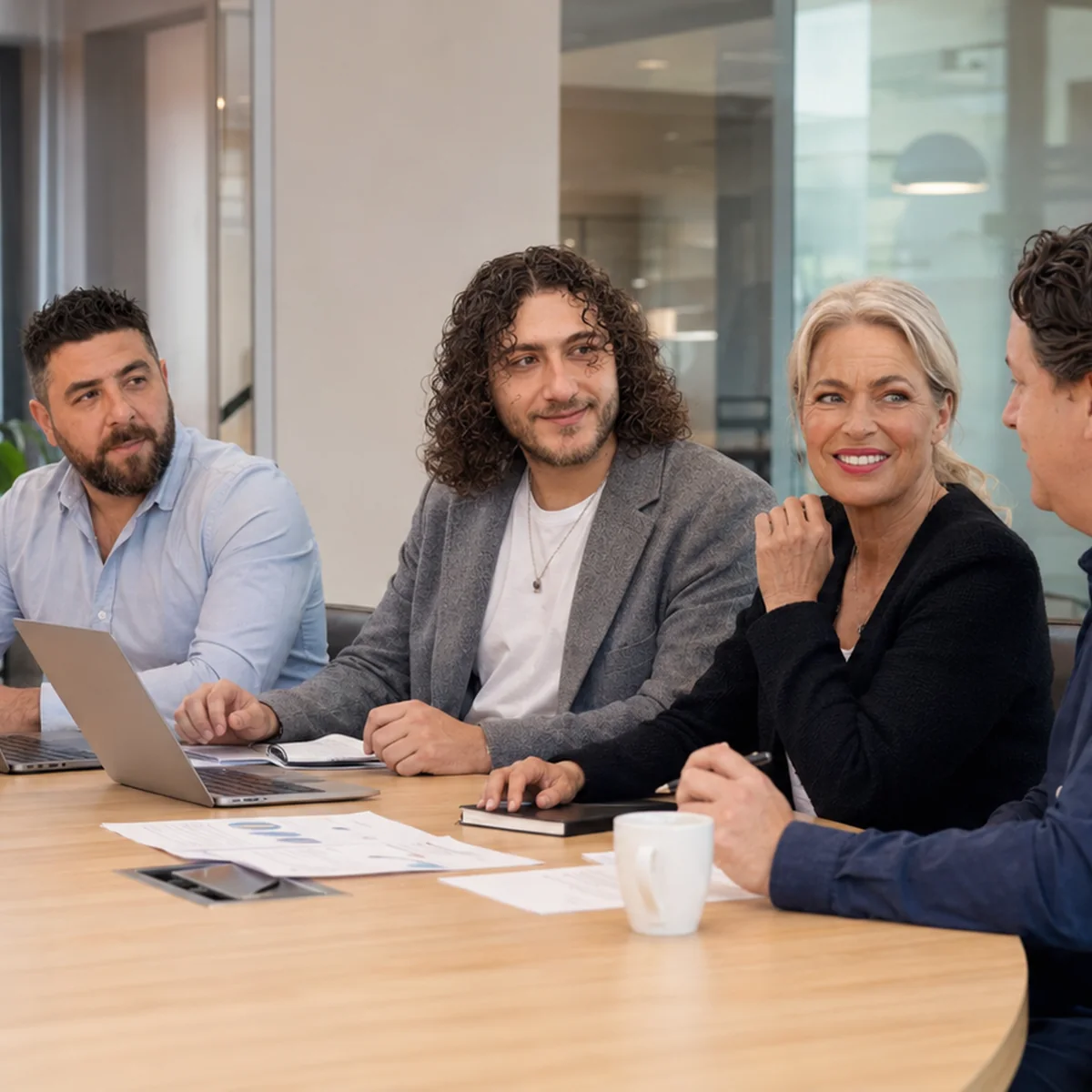 Collega's van Dialog Group in overleg